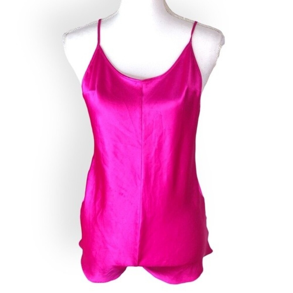 Victoria’s Secret Satin Pink Back Tie Backless Romper Lingerie